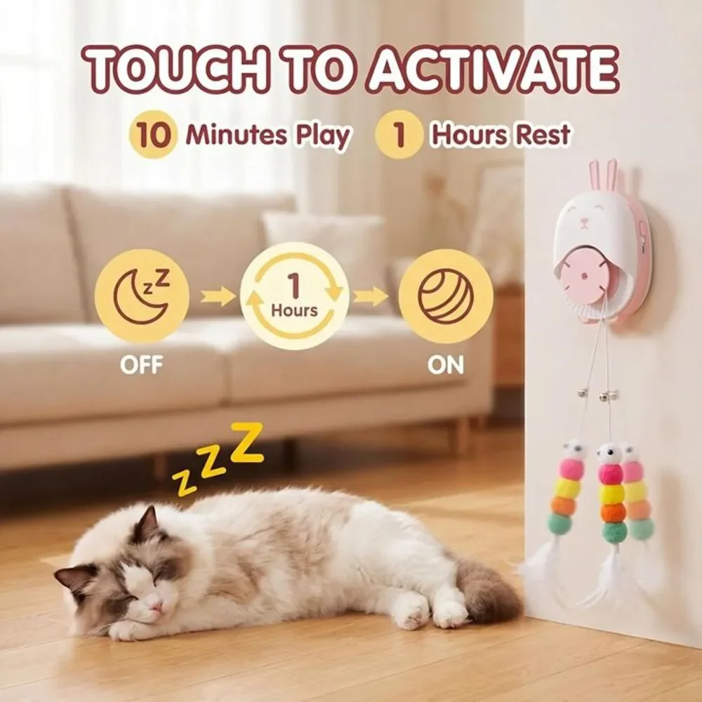 New Interactive Cat Toys for Indoor Cats, Automatic Hanging Cat Toys
